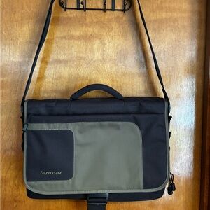 Lenovo Black and Olive Laptop Bag